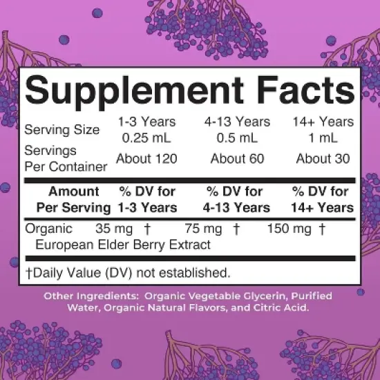 MaryRuth's Elderberry Drops, Blueberry Raspberry, Org, 1 oz image {1}