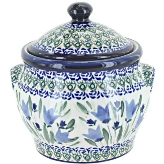 Blue Rose Polish Pottery 1098 Zaklady Medium Canister image {1}
