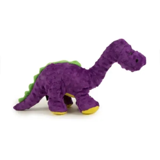 goDog Dinos Bruto Squeaky Plush Dog Toy, Chew Guard Technology,  Purple, Large image {1}