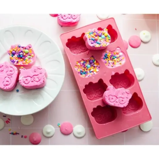 Silver Buffalo Sanrio Hello Kitty Hearts Silicone Ice Cube Tray | Makes 8 Cubes image {7}