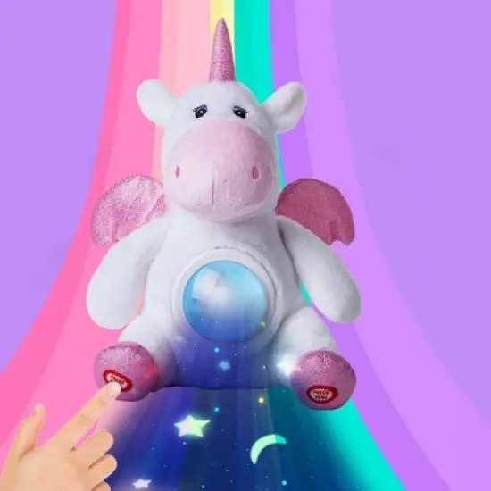 Dazmers Stuffed Unicorn Star Projector Night Light for Kids - Lullabies Sounds Sleep Aid Plush image {3}