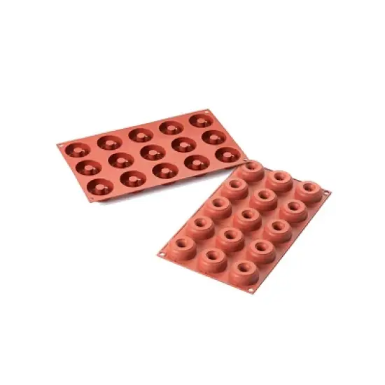 Silikomart Flexible Silicone Bakeware, Donut 0.7 Oz, 15 Cavities image {3}
