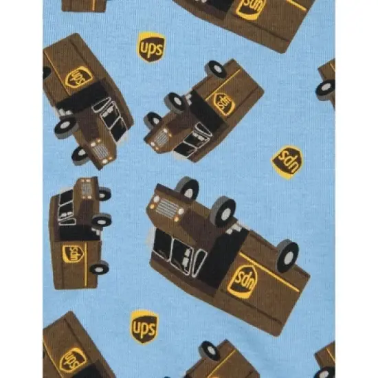 Leveret Kids Two Piece Cotton UPS Truck Pajamas image {2}