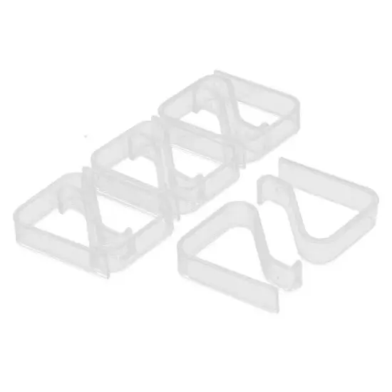 Unique Bargains Plastic Tablecloth Clips Clamps Clear 2" x 1.6" x 0.5" 8 Pcs image {7}