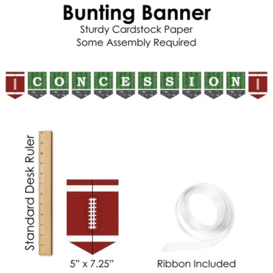 Big Dot of Happiness End Zone - Football - DIY Baby Shower or Birthday Party Concession Signs - Snack Bar Decorations Kit - 50 Pieces image {4}