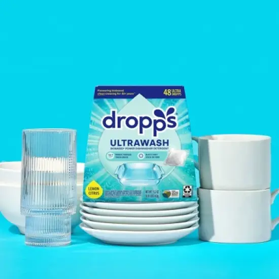Dropps Dish UltraWash Biobased Detergent Pods - Lemon Citrus - 48ct image {9}