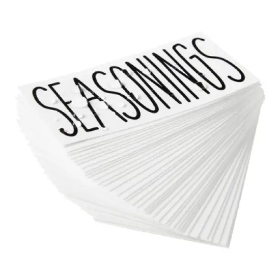 Talented Kitchen Talented Kitchen 8 Piece Metal Basket Labels Clip On Holders with 40 Labels, White Label Clips for Storage Bins image {5}