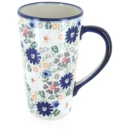 Blue Rose Polish Pottery K083 Manufaktura Large Coffee Mug image {4}