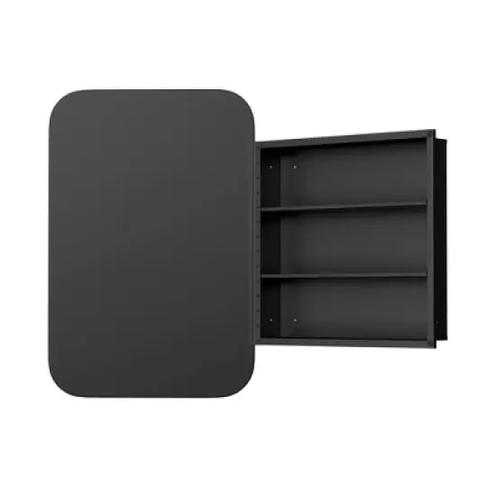 Dovelina Iron Frame Arched Wall Mirror Cabinet Multifunctional Wall-Mounted Mirrored Cabinet with Magnetic Doors image {6}