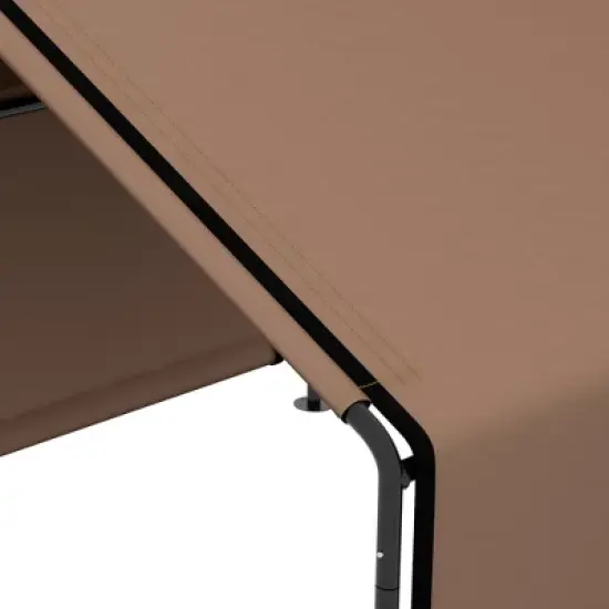 PawHut Dog Tent, Portable Dog Shelter, Water Resistant Dog Beach Tent for Shade Protection, Outdoor, Garden, Patio, Backyard, Brown image {4}