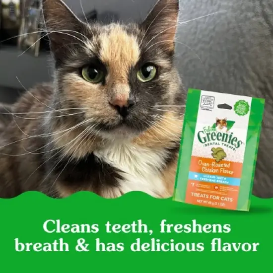 Greenies Dental Cat Treats Oven-Roasted Chicken image {10}
