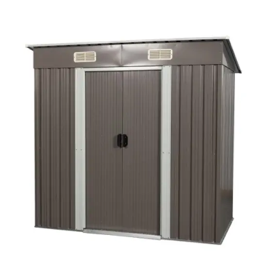 6ft x 4ft Outdoor Metal Storage Shed image {8}