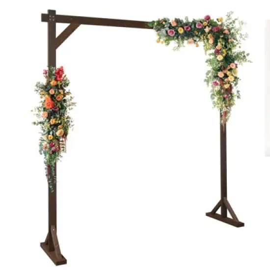 Karl Home 85.83'' W x 22.44'' D Brown Wedding Solid Wood Arbor image {5}