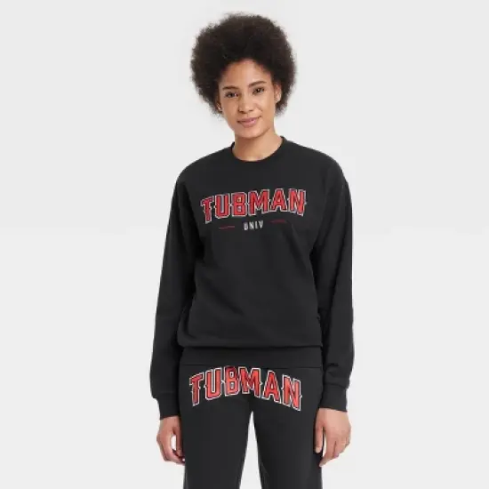 Women's Philadelphia Printworks Tubman Graphic Sweatshirt - Slate Black image {3}