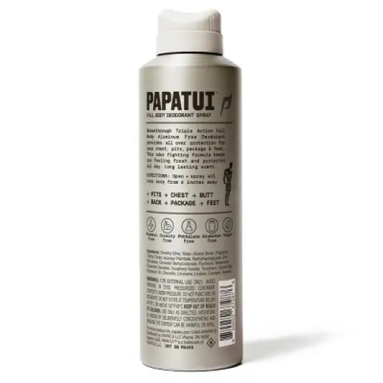 Papatui Men's Aluminum-Free Long-Lasting Odor Protection Body Deodorant Spray - Sadalwood Suede - 5oz image {10}