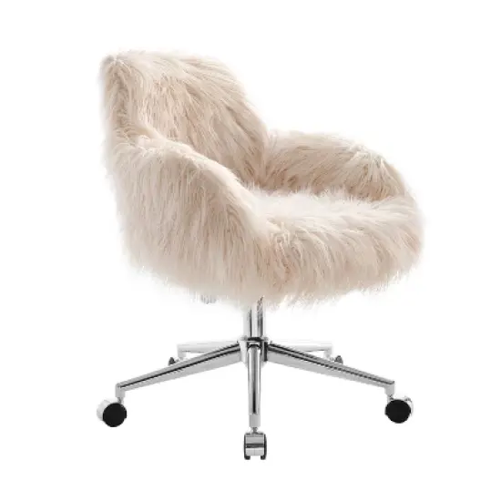 Fiona Chrome Base Office Chair - Linon image {9}