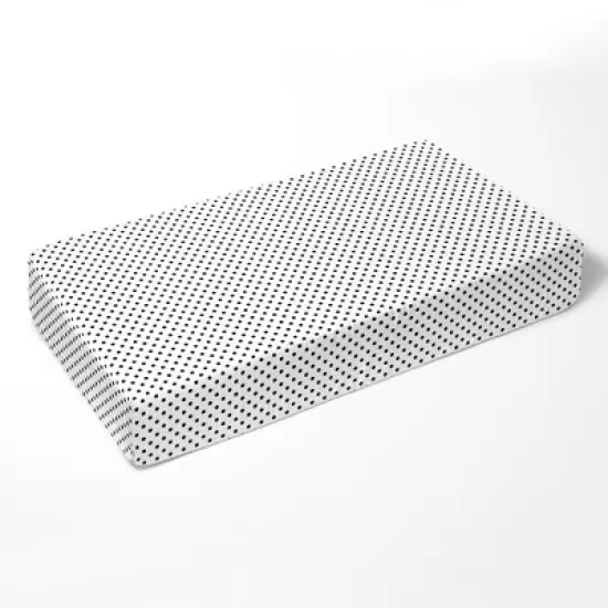 Bacati - Dots Stripes Black/White 10 pc Crib Bedding Set with Long Rail Guard Cover image {6}