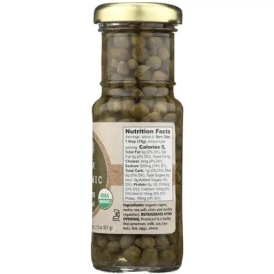 Divina Organic Capers Non-Pareil - Case of 12/3.5 oz image {4}