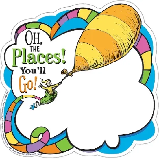 Eureka Dr. Seuss Oh The Places Paper Cut Outs 36 Per Pack 3 Packs (EU-841541-3) image {1}