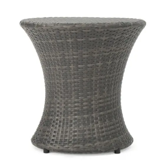 Christopher Knight Home Adriana Outdoor Wicker Side Table image {6}
