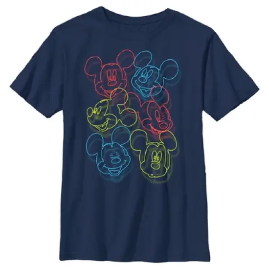 Boy's Disney Mickey Mouse Neon Outlines T-Shirt image {3}
