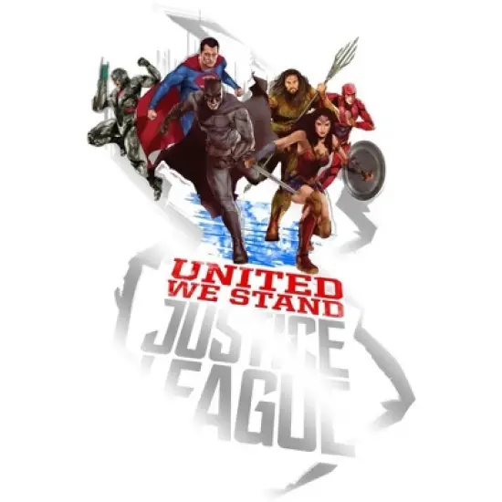 Justice League Movie United Superheroes Black T-shirt Toddler Boy to Youth Boy image {1}