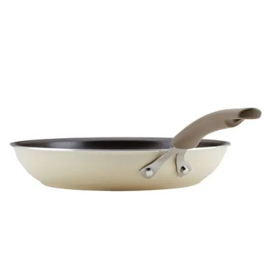 Rachel Ray Cook and Create 12.5" Aluminum Non-Stick Skillet Almond image {4}