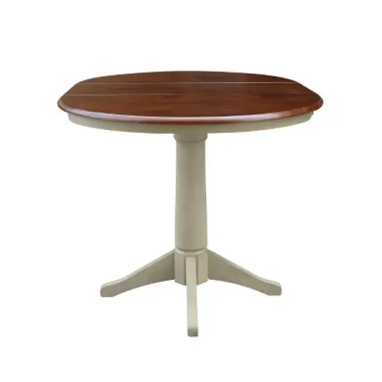 36" Magnolia Round Top Dining Table with 12" Leaf - International Concepts image {3}