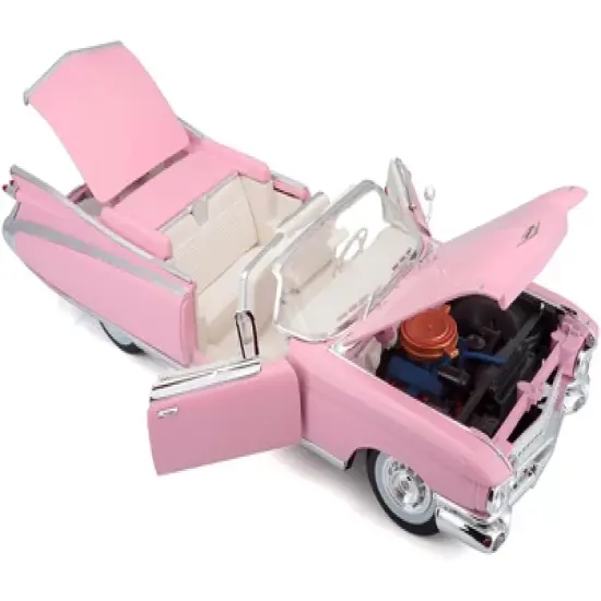 1959 Cadillac Eldorado Biarritz Convertible Pink 1/18 Diecast Model Car by Maisto image {1}