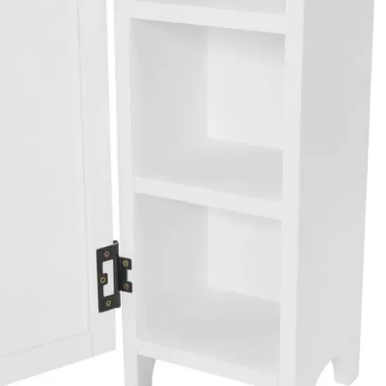 Dover Deluxe Storage Cabinet with Toilet Paper Dispenser White - Alaterre Furniture image {6}