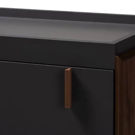5 Drawer Rikke Two-Tone Wood Chest Brown - Baxton Studio image {4}