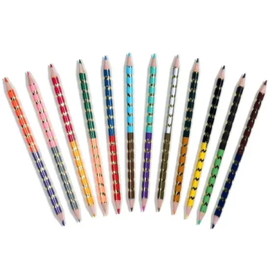 eeBoo: Double-Sided Color Pencils, Mushroom, 12pc, Kids Art & Drawing Supplies image {1}