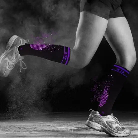Extreme Fit XTF High-Intensity Run+ Sports Knee-High Compression Socks - 3 Pair image {3}