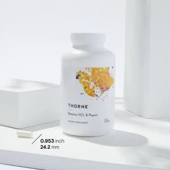 Thorne Research - Betaine HCL & Pepsin - Digestive Enzymes for Protein Breakdown and Absorption image {2}