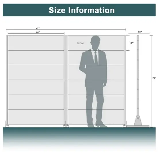 PexFix 72 in. H x 47 in. W Outdoor Metal Helen Street Black Galvanized Panel Screen Garden Fence Brick Pattern Walls image {11}