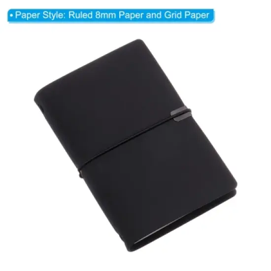 Unique Bargains Hardcover A7 Lined and Grid Office Writing Journal Notebook 70 Sheets image {2}