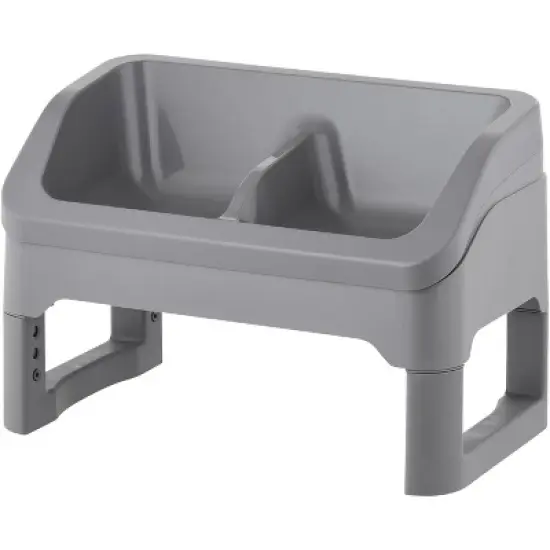 IRIS USA Adjustable Elevated Dog Bowls Removable Feeding Station, Gray image {7}