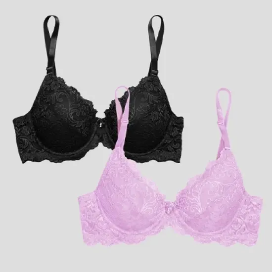 Smart & Sexy Women's Signature Lace Push-Up Bra 2-Pack image {10}
