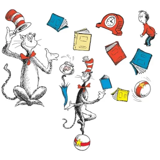 Eureka&reg; Cat in the Hat&trade; Large Characters Bulletin Board Set image {1}