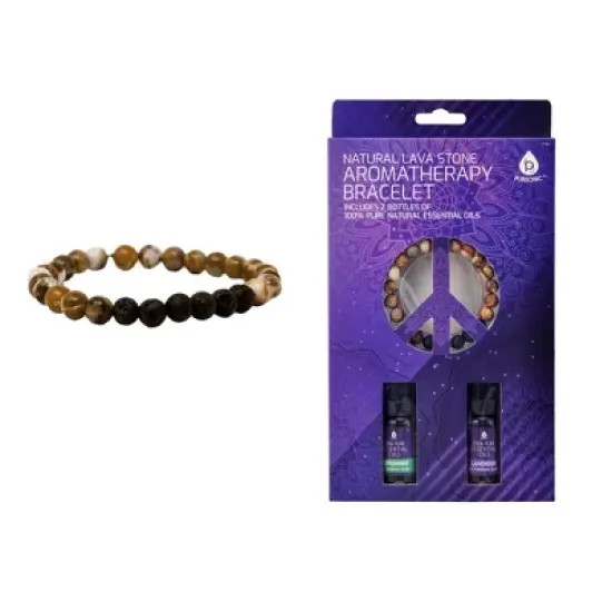 Pursonic Lavastone Braclet with essential oils image {4}