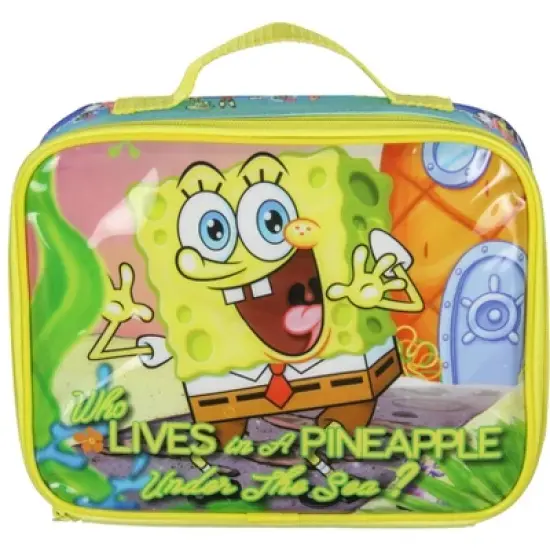 Nickelodeon SpongeBob SquarePants Bikini Bottom Lunch Box Tote Bag Yellow image {4}