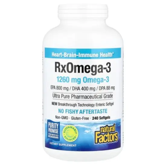 Natural Factors Rx Omega-3, 240 Softgels (630 mg per Softgel) image {4}