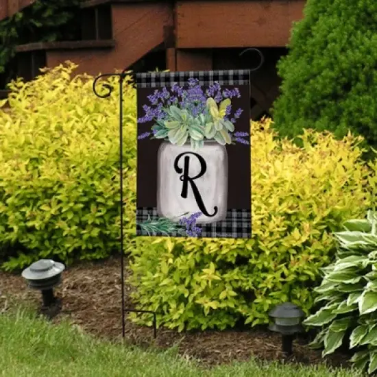 Briarwood Lane Everyday Garden Flag 12x18 For Outdoor Farmhouse Monogram Letter R Garden Flag Flags For Outside image {3}