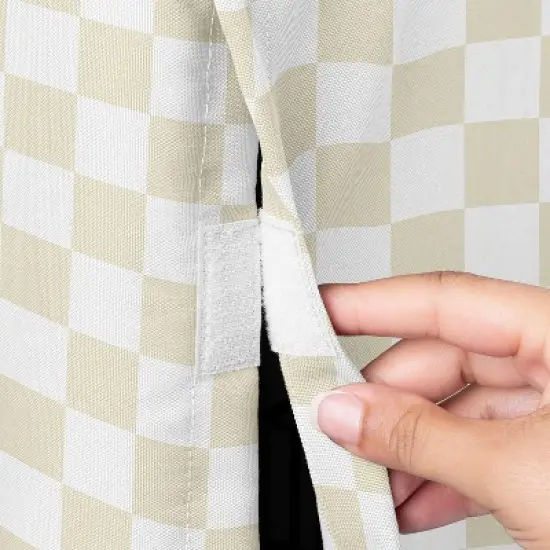 Sweet Jojo Designs Boy, Girl, Unisex/Gender Neutral Dog Crate Kennel Cover 36in. Gingham Checkered Plaid Taupe and White image {2}