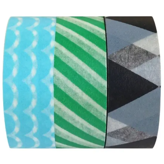 Wrapables Islet Oasis Japanese Washi Masking Tape (Set of 3) image {3}