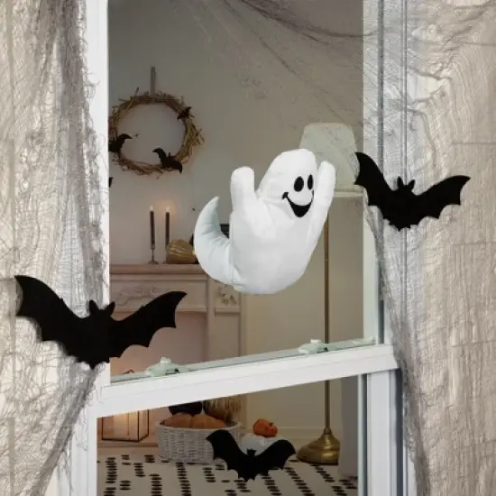 Northlight Ghastly Ghost 3-D Halloween Window Decoration - 10" image {1}