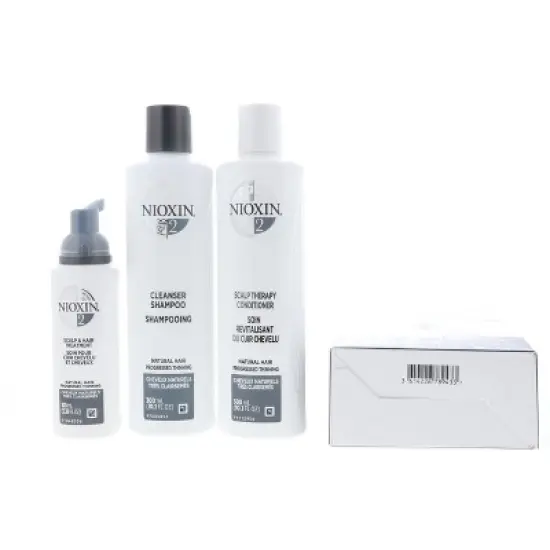 Nioxin System 2 Trio: Cleanser Shampoo 10.1 oz , Scalp Therapy Conditioner 10.1 oz , Scalp & Hair Treatment 3.38 oz image {2}