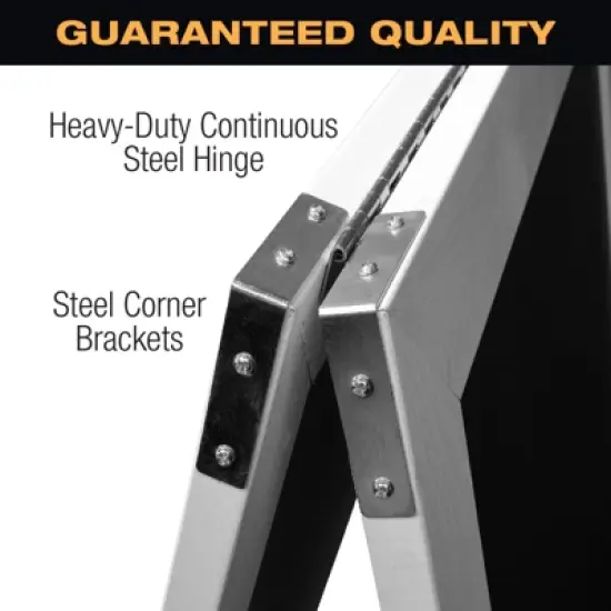 Excello Global Products Extra Large Sandwich Board Chalkboard Sign: 59"x27" Double Sided, Standing Sign A-Frame (White) image {1}