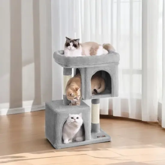 Cat Tree, 29.1-Inch Cat Tower, Cat Condo for Large Cats up to 11 lb, Large Cat Perch, 2 Cat Caves, Scratching Post, Cat Houses for Indoor Cats image {4}