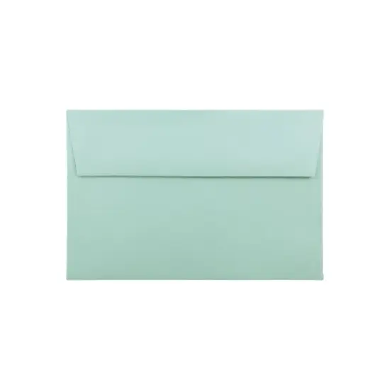 JAM Paper A9 Invitation Envelopes 5.75 x 8.75 Aqua Blue 50/Pack (157461i) 157461I image {4}